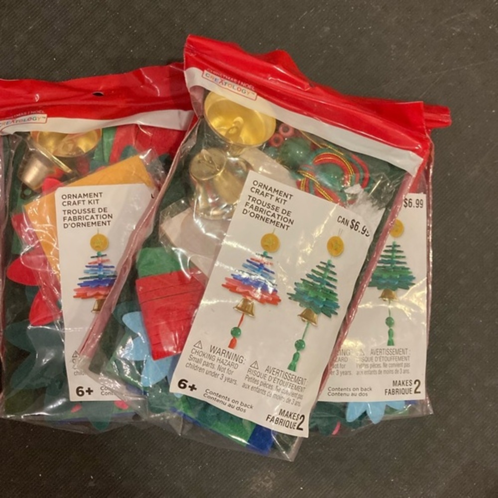 Christmas Tree Ornament Craft Kits - 6 Trees Total - 2 per kit